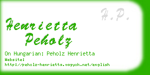 henrietta peholz business card